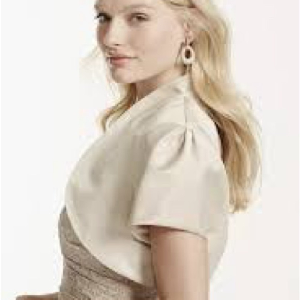 David's Bridal Cream/Champaign Bolero Jacket